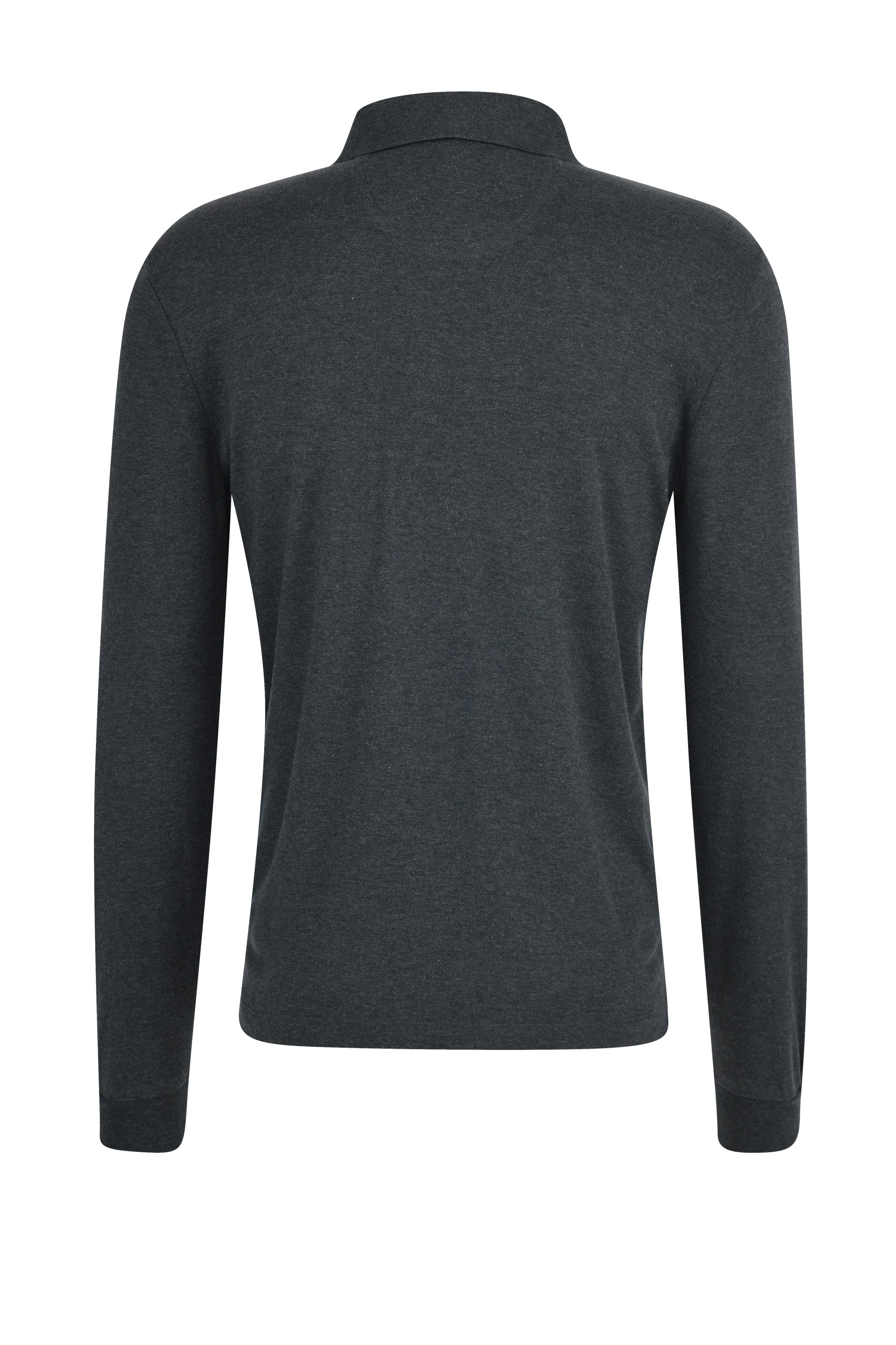 PIERRE CARDIN Langarm Poloshirt - Charcoal Heather Blue - 53604 12315.2100