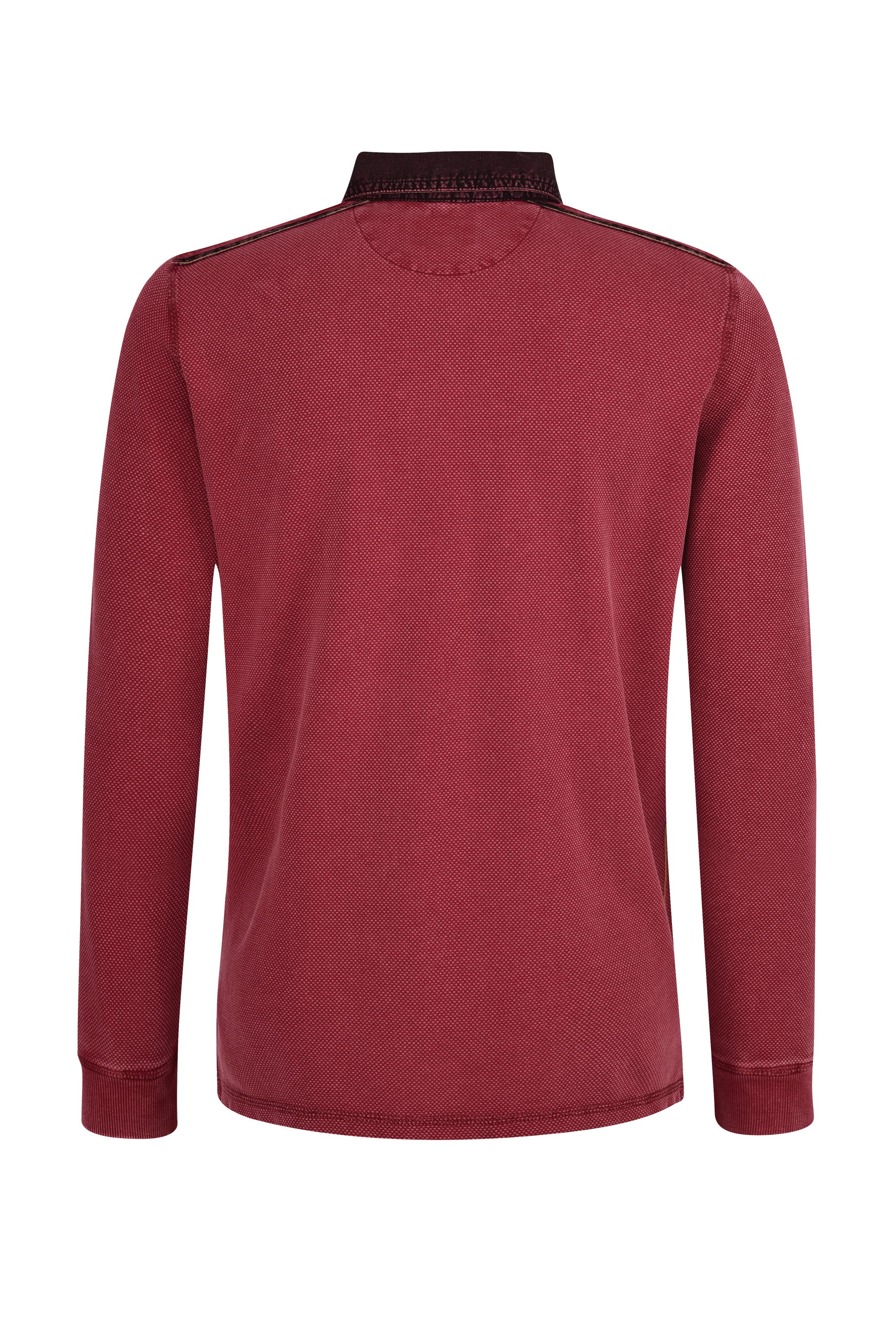 PADDOCKS Longsleeve Polo - Cranberry Burgundy - 38116 6344.1435