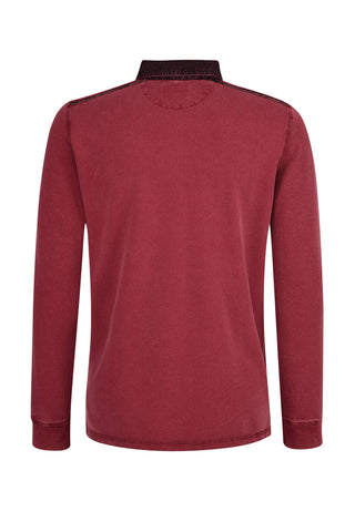 PADDOCKS Longsleeve Polo - Cranberry Burgundy - 38116 6344.1435