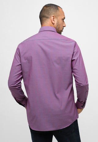 ETERNA COMFORT FIT Langarm Hemd - Crimson Harbor Checks - 8913-58-E146