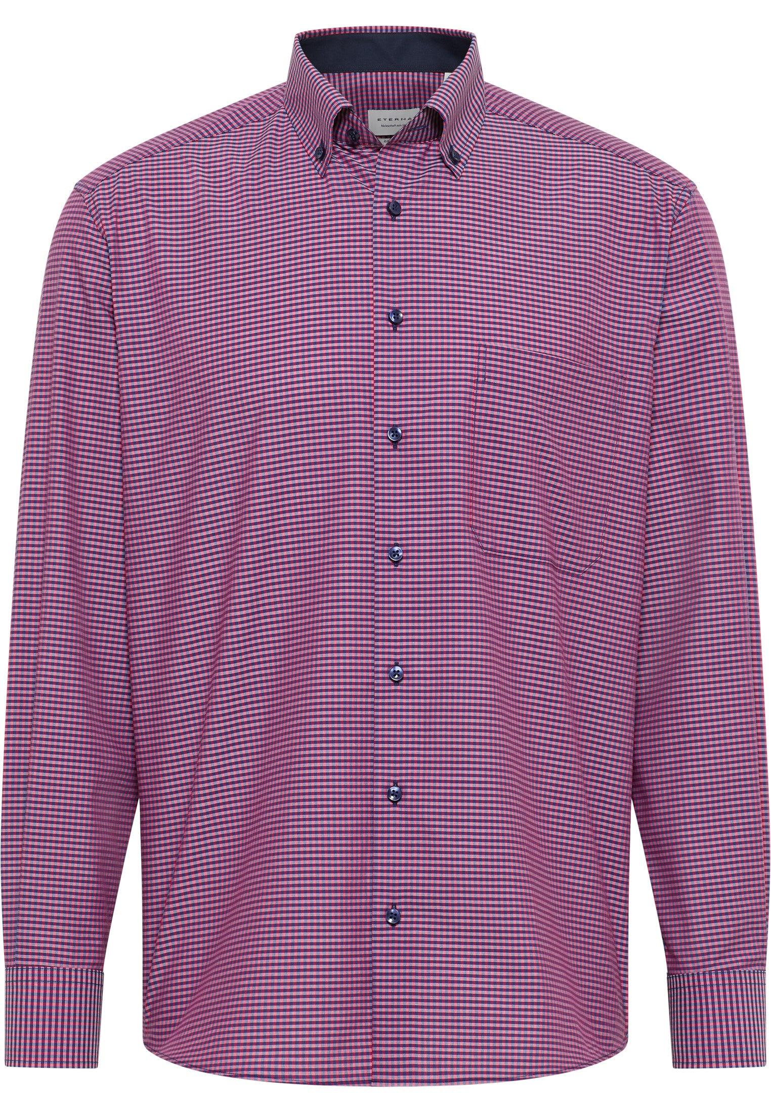 ETERNA COMFORT FIT Langarm Hemd - Crimson Harbor Checks - 8913-58-E146