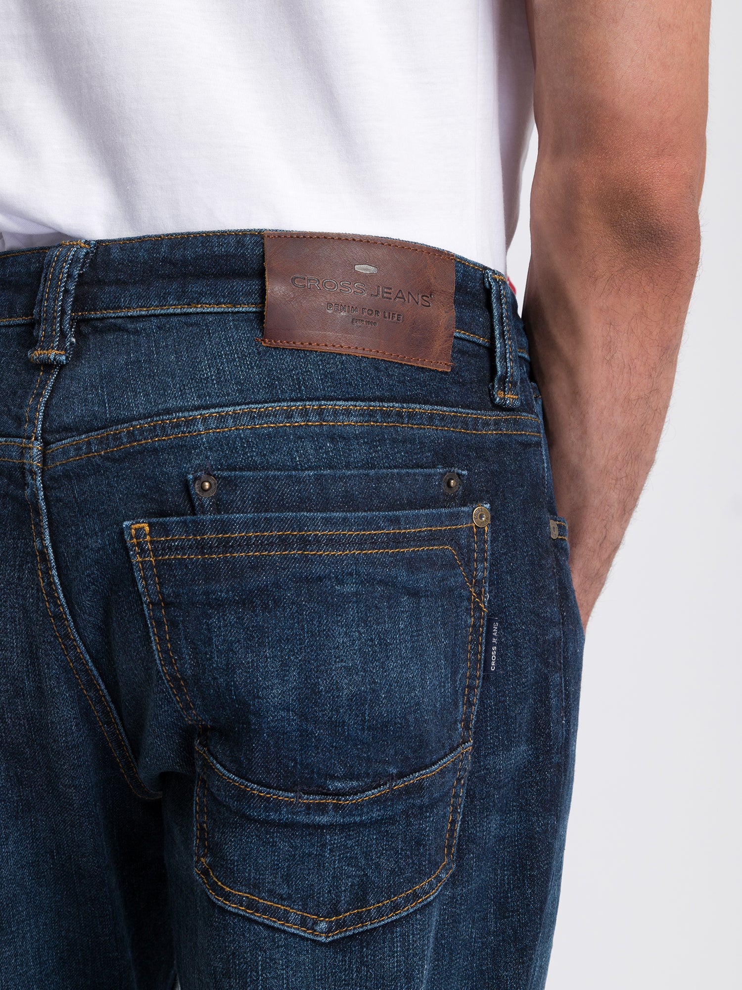 CROSS JEANS DYLAN Five Pocket - Indigo Shadow Blue - E195-119 von Cross Jeans