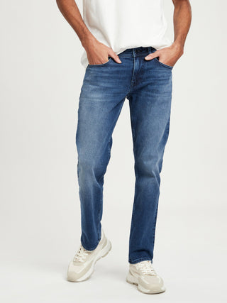 CROSS JEANS DYLAN Five Pocket - Ocean Shadow Blue - E195-138