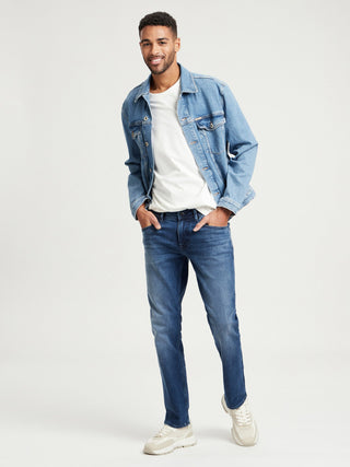 CROSS JEANS DYLAN Five Pocket - Ocean Shadow Blue - E195-138