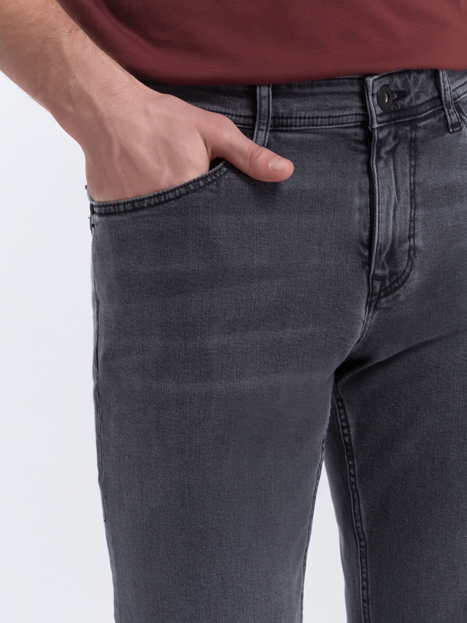 CROSS JEANS Antonio Five Pocket - Stormy Ash Grey - E161-134 von Cross Jeans