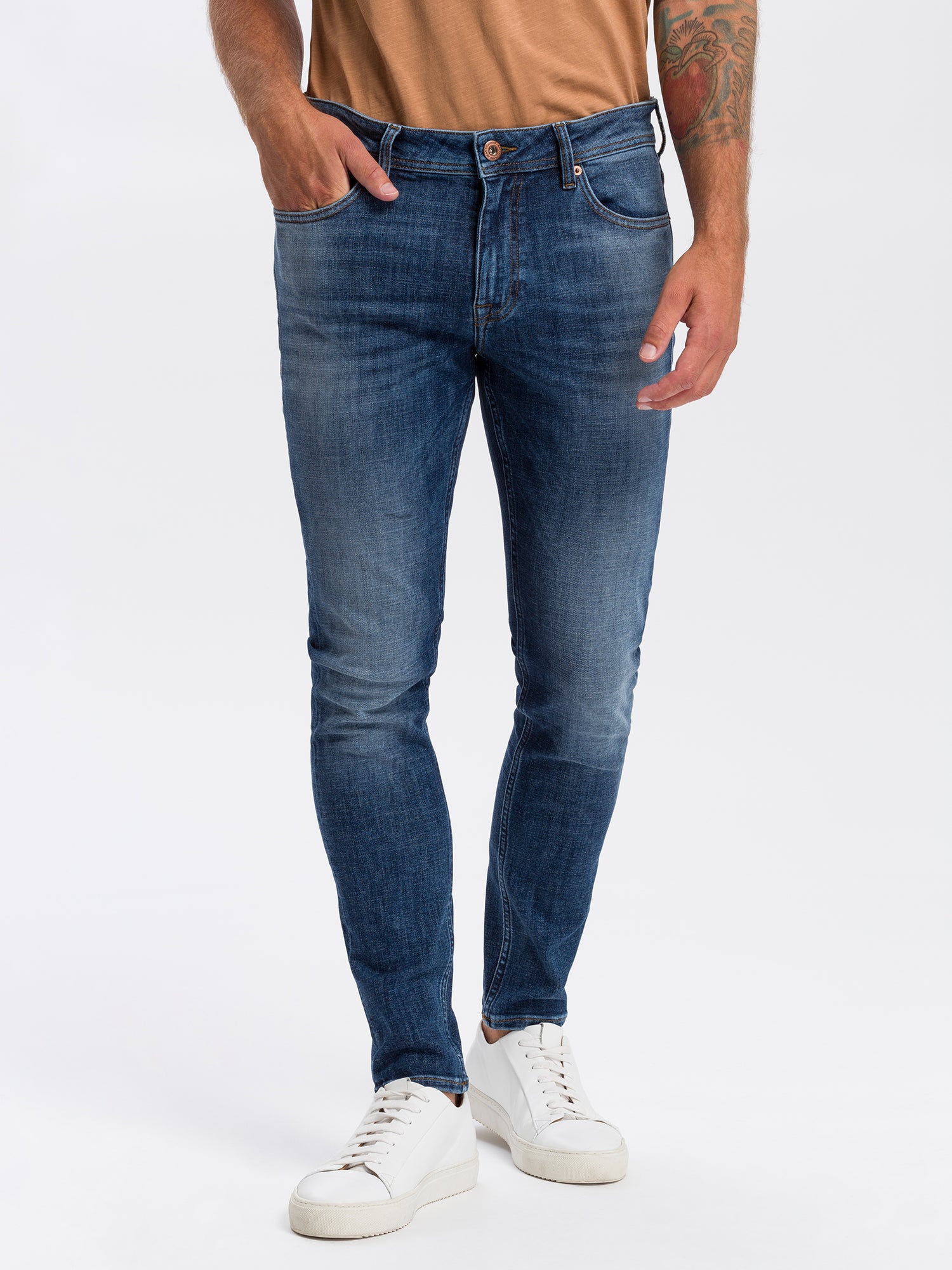 CROSS JEANS Scott Five Pocket - Vintage Denim Sky - E162-005