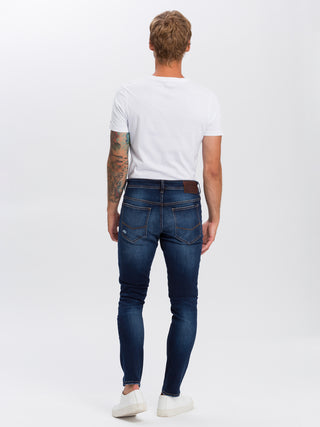 CROSS JEANS SCOTT Five Pocket - Midnight Indigo Shred - E162-006