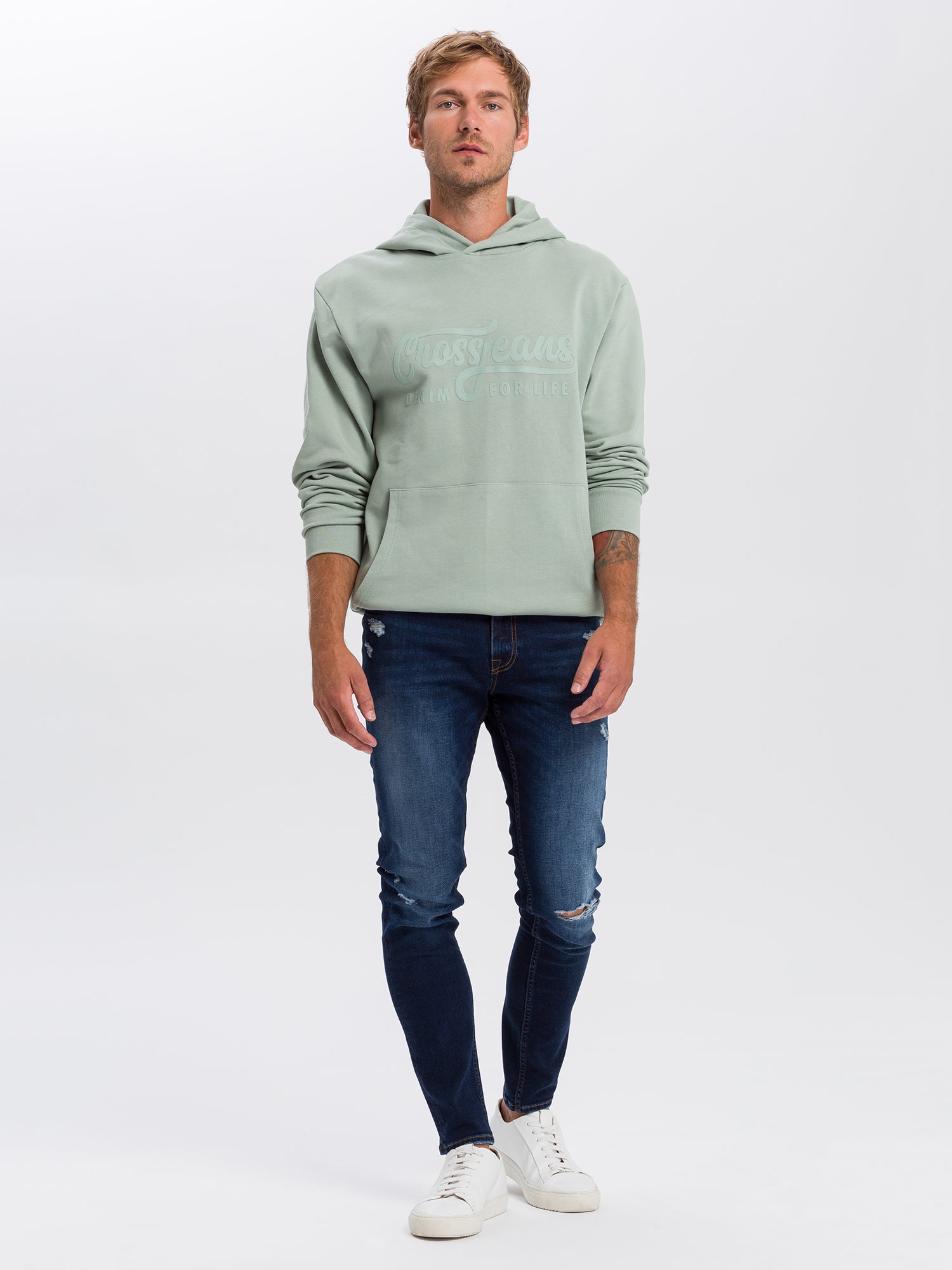 CROSS JEANS SCOTT Five Pocket - Midnight Indigo Shred - E162-006 von Cross Jeans