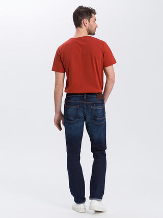 CROSS JEANS DYLAN Hose - Deep Indigo Wash - E195-110