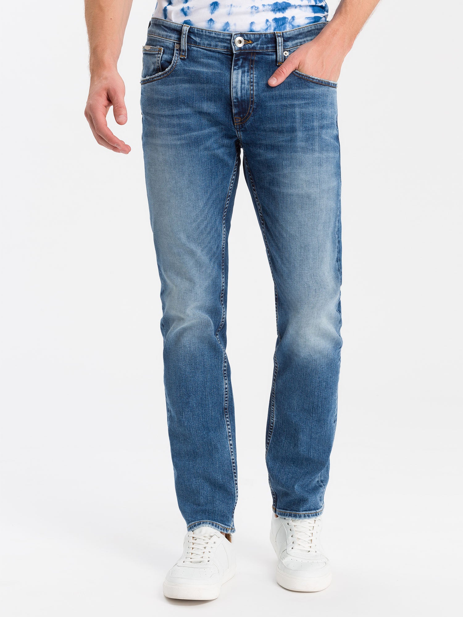 cross jeans dames mid blue e198-020 von Cross Jeans