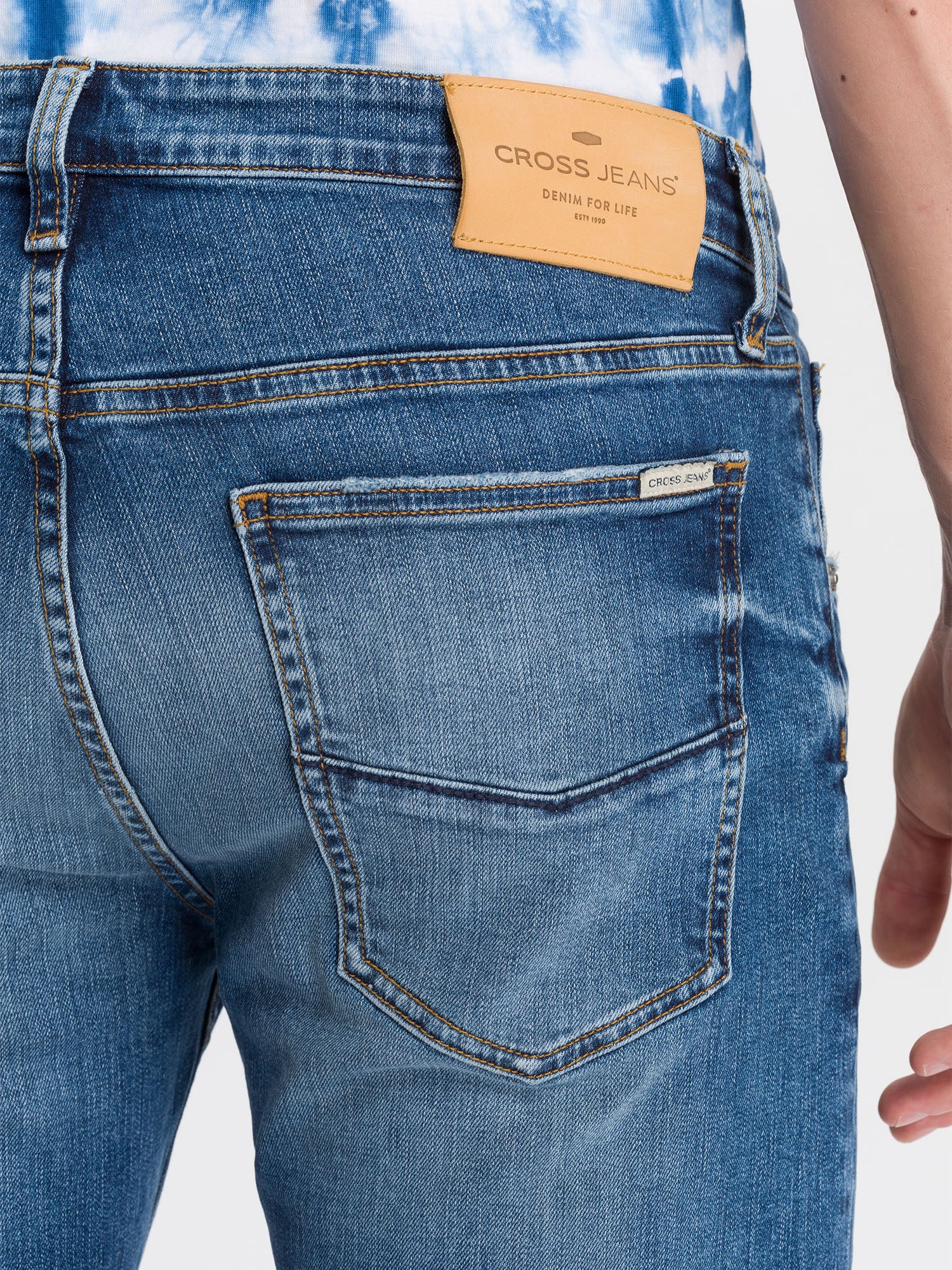cross jeans dames mid blue e198-020 von Cross Jeans