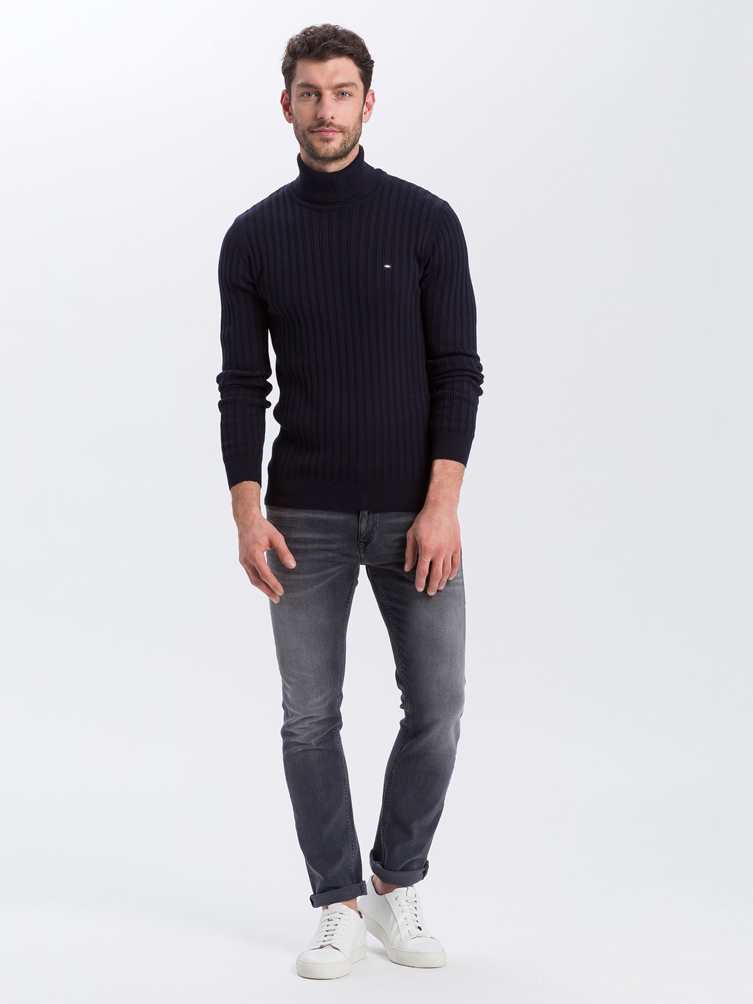 CROSS JEANS DAMIEN Five Pocket - Smoky Slate Grey - E198-021