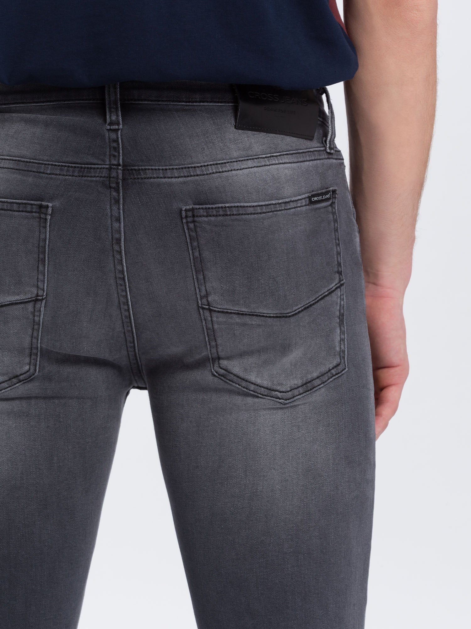 CROSS JEANS DAMIEN Five Pocket - Smoky Slate Grey - E198-021 von Cross Jeans