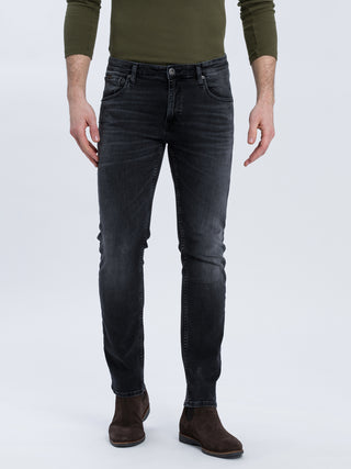 CROSS JEANS DAMIEN Five Pocket - Coal Graphite Wash - E198-030