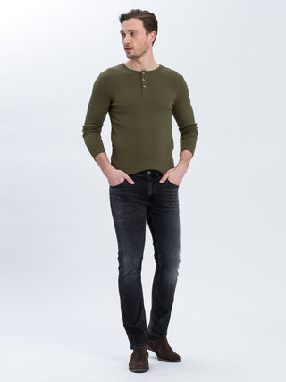 CROSS JEANS DAMIEN Five Pocket - Coal Graphite Wash - E198-030