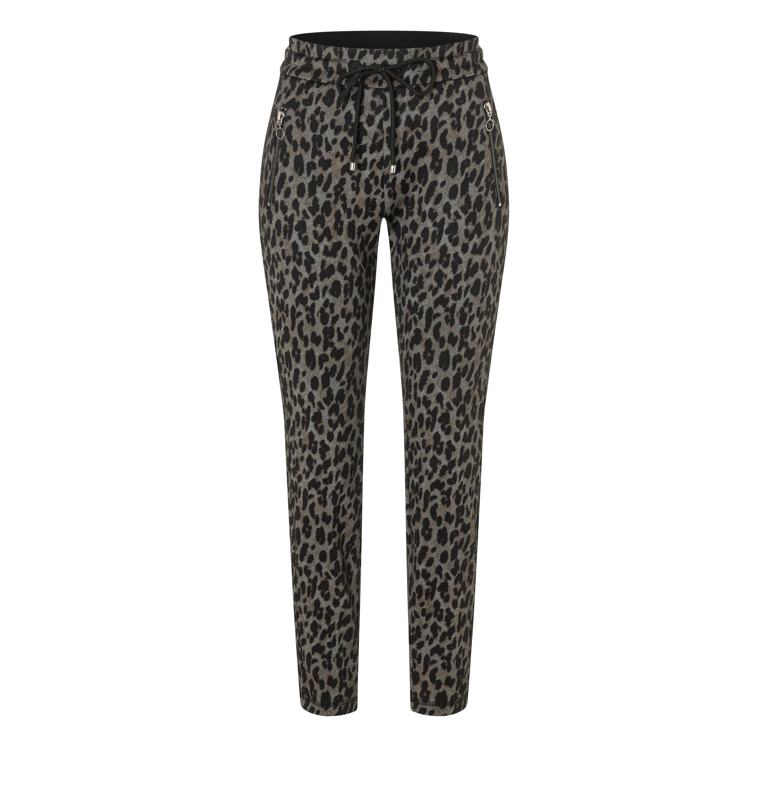 MAC EASY Jogpants - Smoky Leopard Taupe - 2710-00-0107L-044B