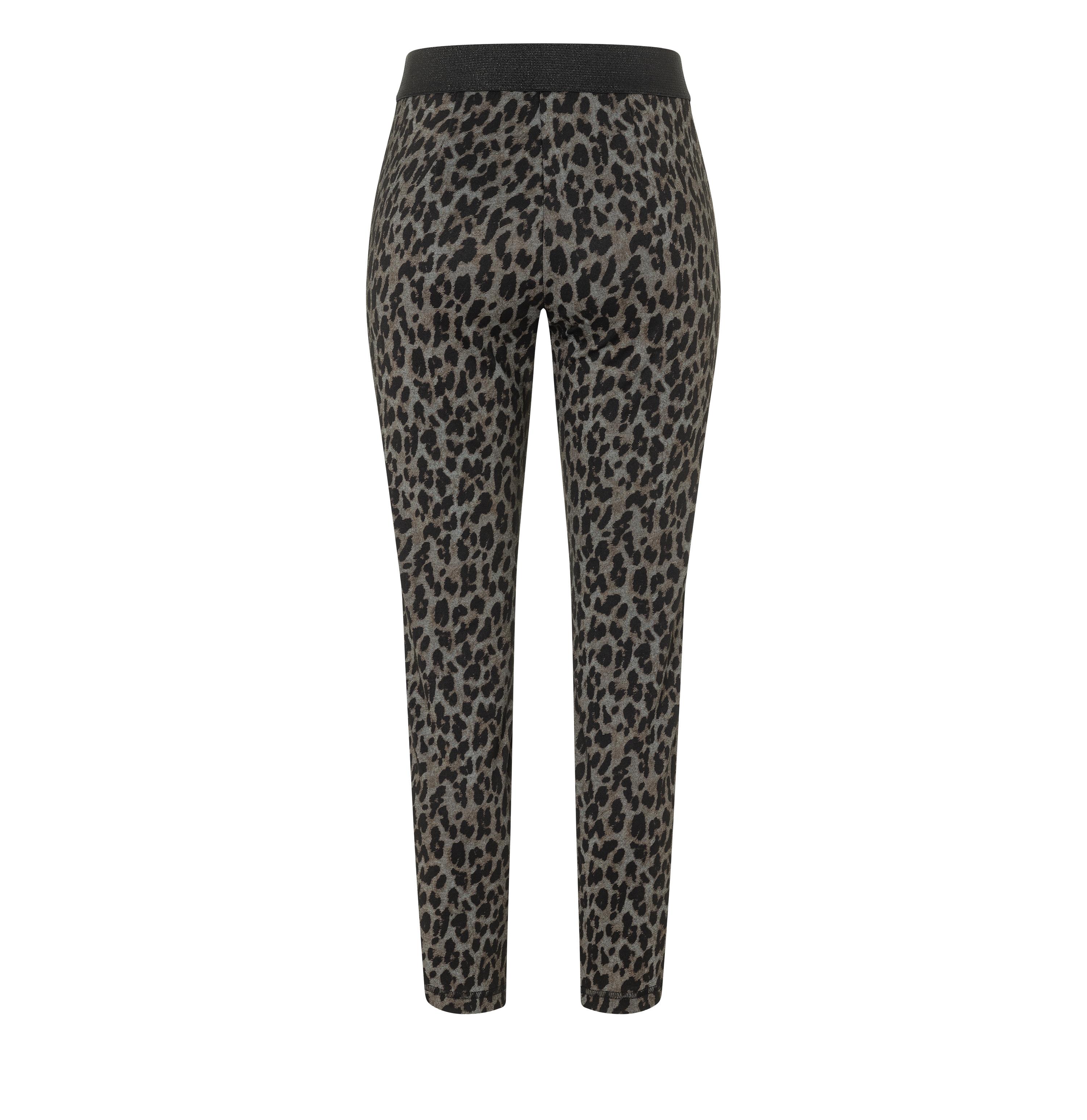 MAC EASY Jogpants - Smoky Leopard Taupe - 2710-00-0107L-044B