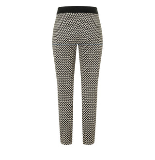 MAC EASY Jogpants - Houndstooth Sand - 2710-00-0107L-219B