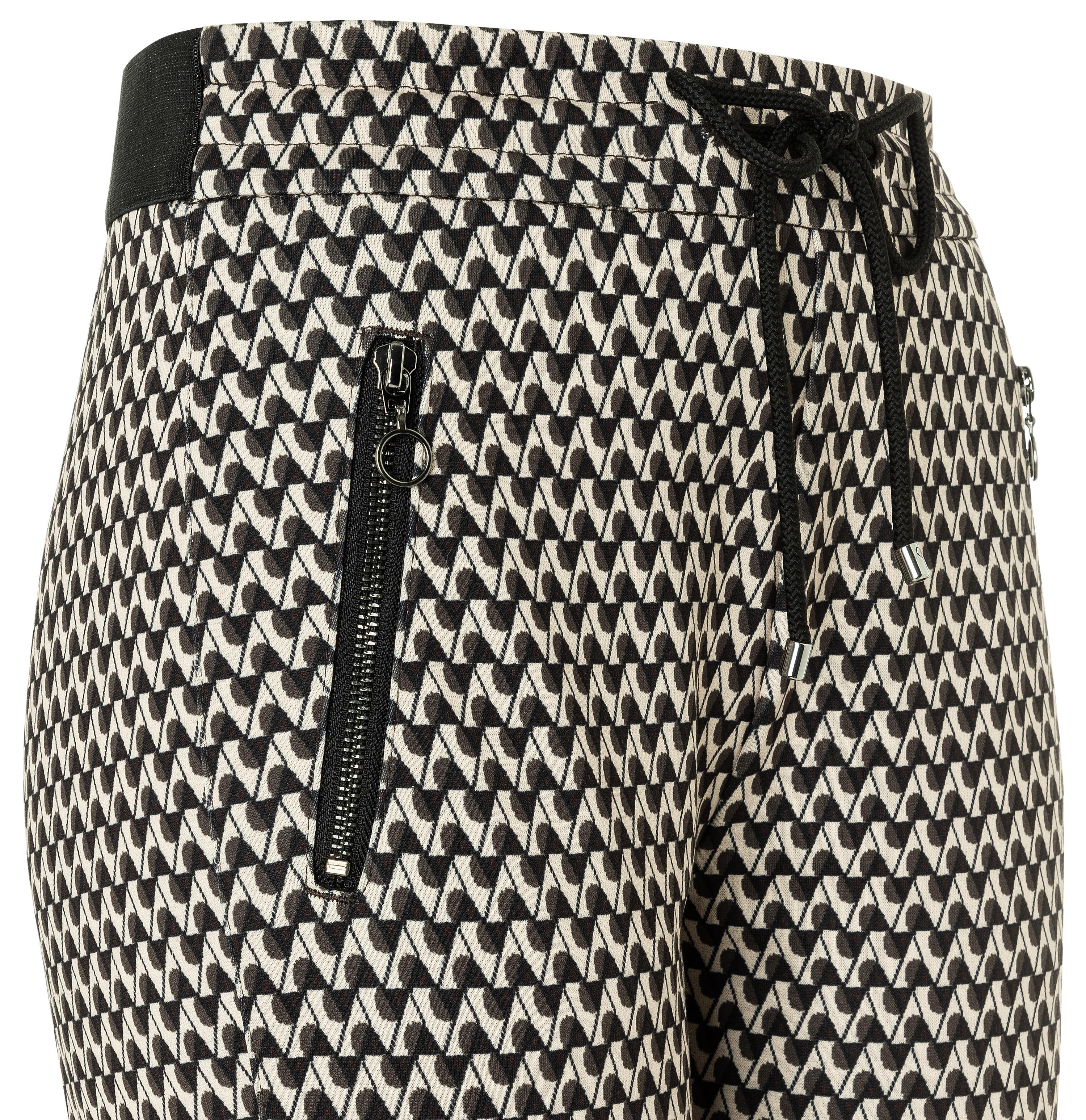 MAC EASY Jogpants - Houndstooth Sand - 2710-00-0107L-219B von MAC