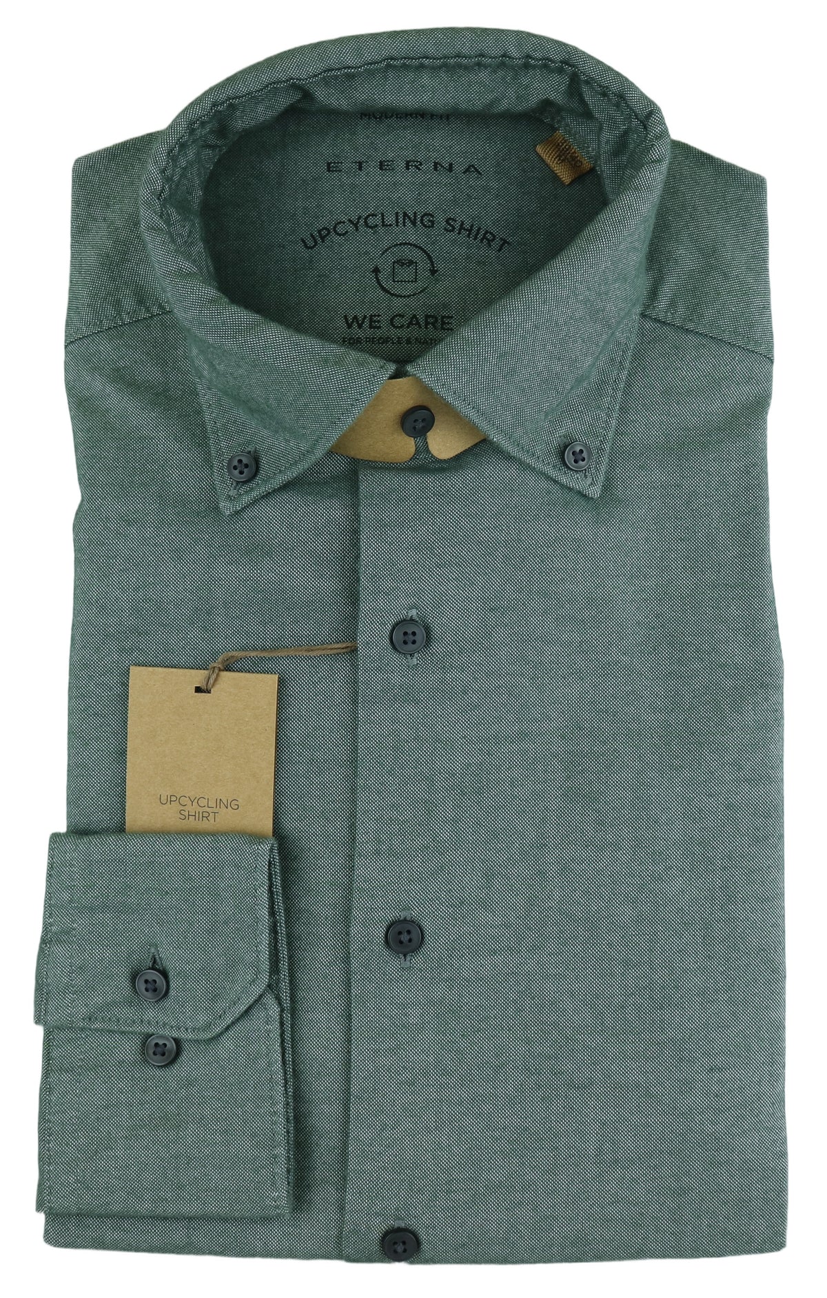 ETERNA MODERN FIT UPCYCLING SHIRT Langarm Hemd - Misty Seafoam Green - 2370-67-VS74