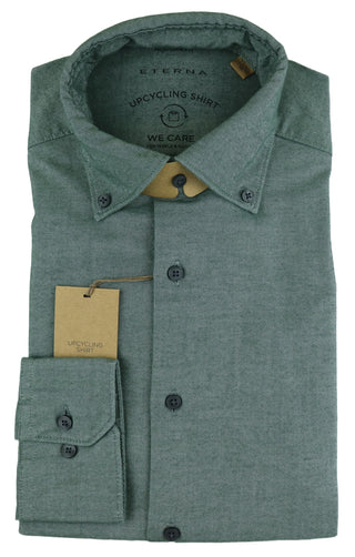 ETERNA MODERN FIT UPCYCLING SHIRT Langarm Hemd - Misty Seafoam Green - 2370-67-VS74