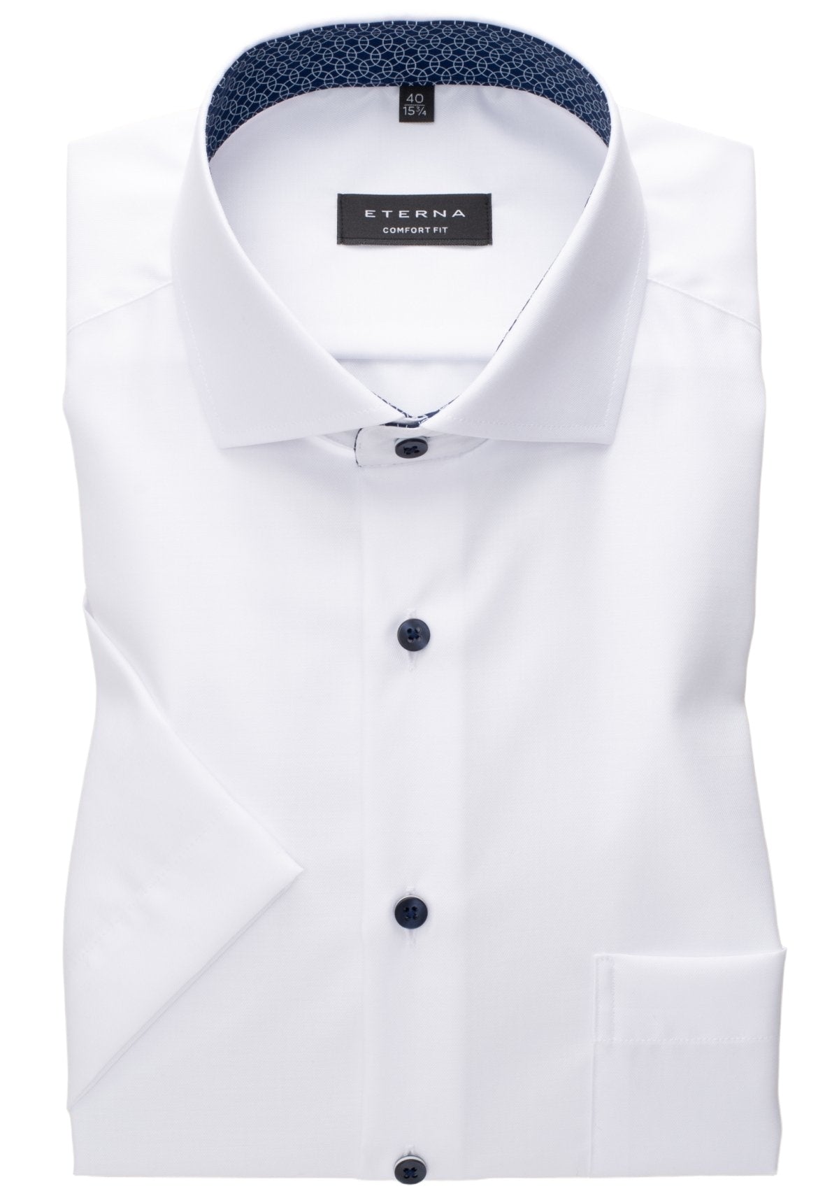 ETERNA COMFORT FIT Kurzarm Hemd - Pearl White - 3340-00-K14V