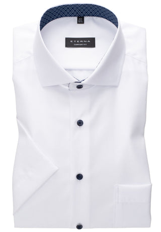 ETERNA COMFORT FIT Kurzarm Hemd - Pearl White - 3340-00-K14V