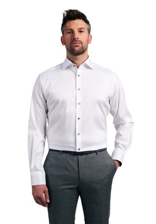 ETERNA COMFORT FIT Performance Shirt - Glacier White Twill - 3377-00-E17K