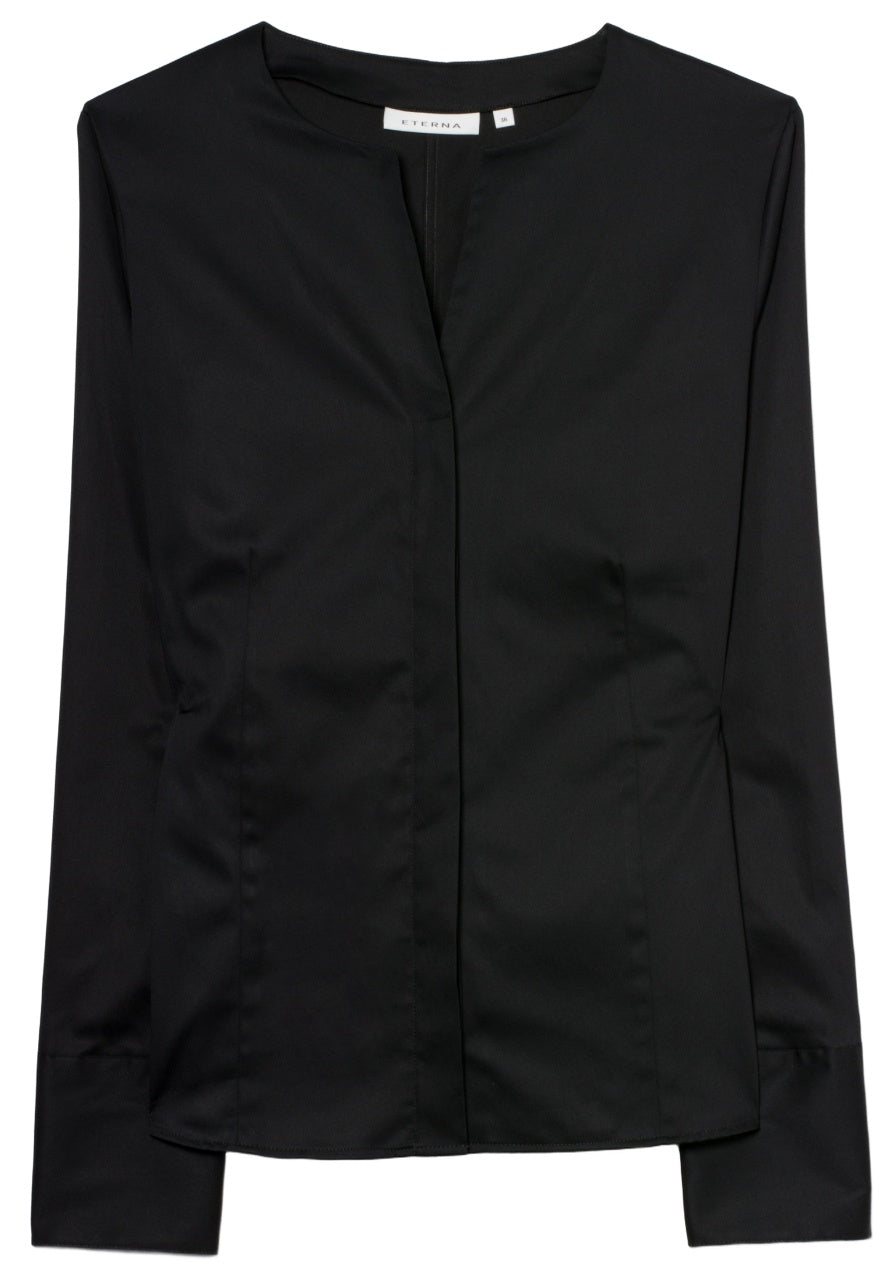 ETERNA MODERN CLASSIC Langarm Bluse - Midnight Noir - 5352 D751.39