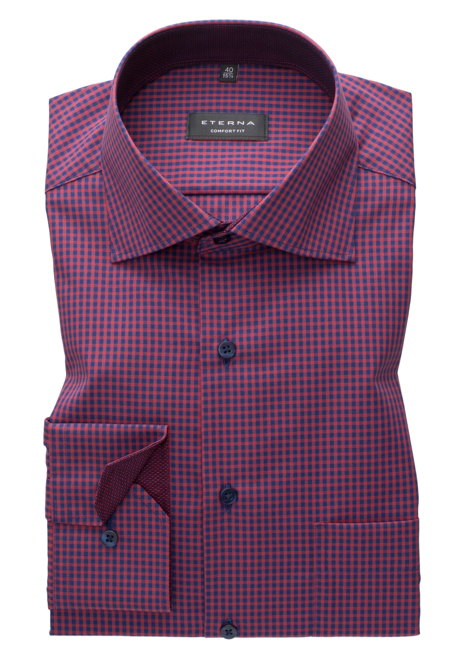 ETERNA COMFORT FIT Langarm Hemd - Crimson Harbor Blue - 8913-54-E15K