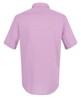 ETERNA MODERN FIT Kurzarm Hemd - Raspberry Gingham Rose - 8913-52-C146