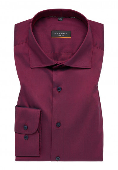 ETERNA COMFORT FIT Performance Shirt Langarm Hemd - Plum Royale Twill - 3377-58-E17K