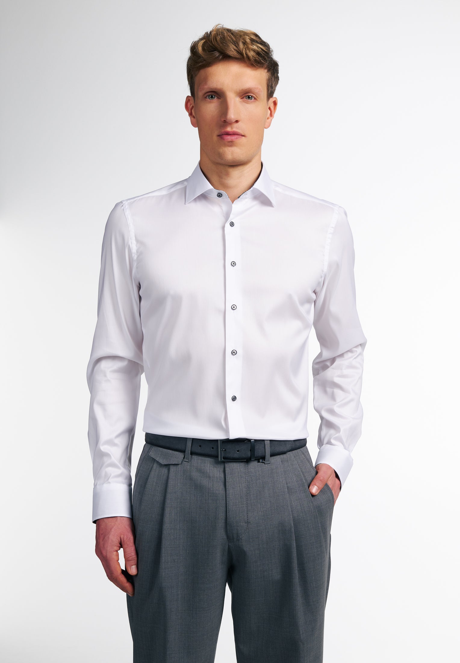 ETERNA SLIM FIT Performance Shirt - Pure Arctic White - 3377-00-F140 von Eterna