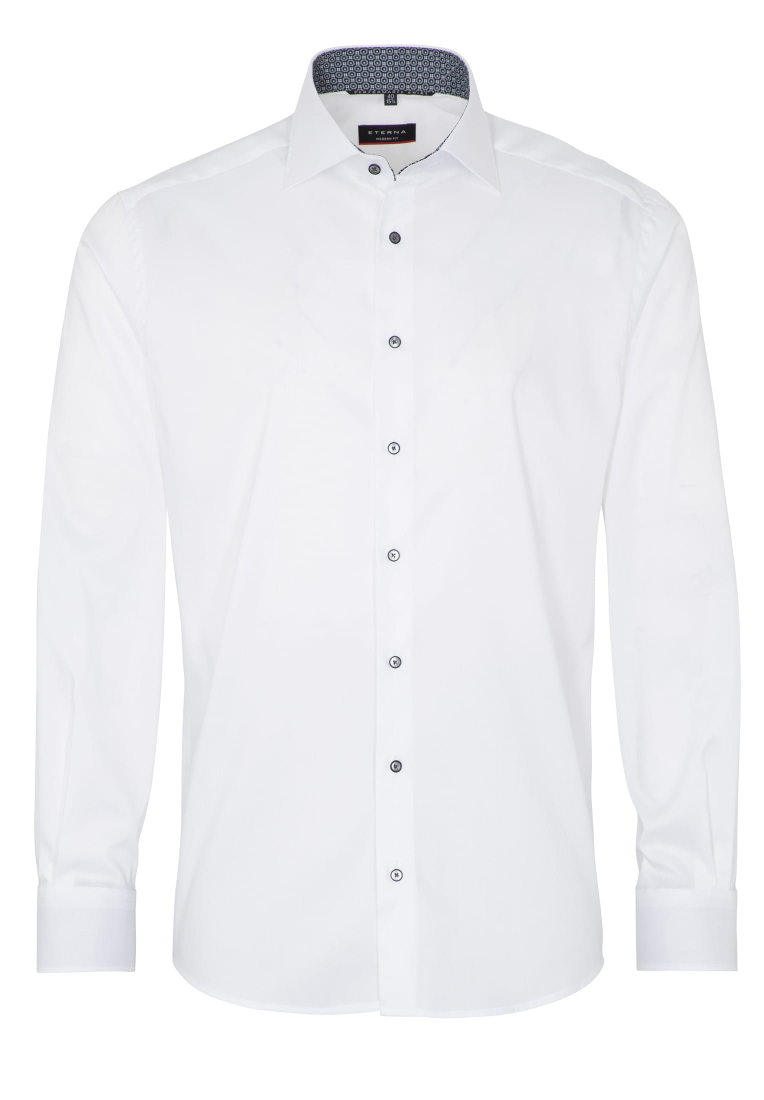 ETERNA Modern Fit Performance Shirt - Crystal Snow White - 4194-00-X14K