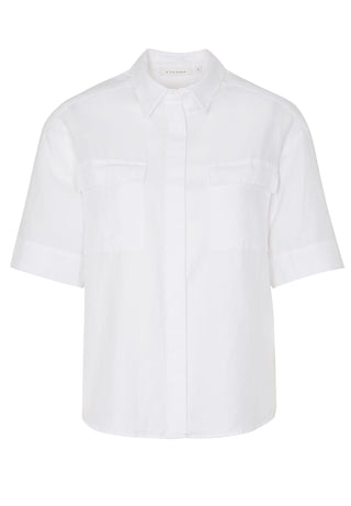 ETERNA CLASSIC FIT Kurzarm Bluse - Moonmilk White - 5155-00-H992