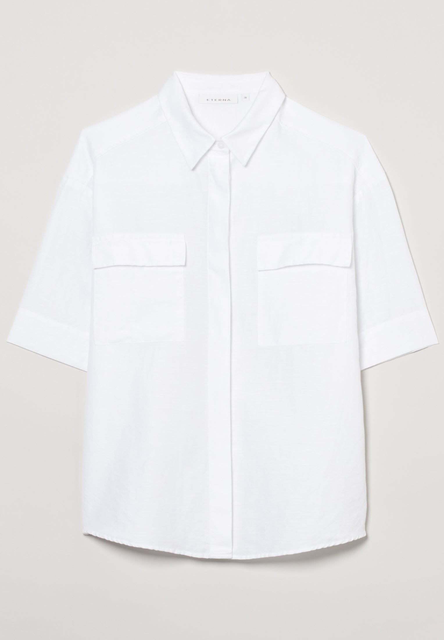 ETERNA CLASSIC FIT Kurzarm Bluse - Moonmilk White - 5155-00-H992 von Eterna
