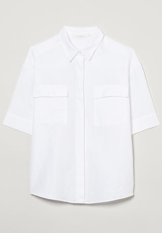 ETERNA CLASSIC FIT Kurzarm Bluse - Moonmilk White - 5155-00-H992