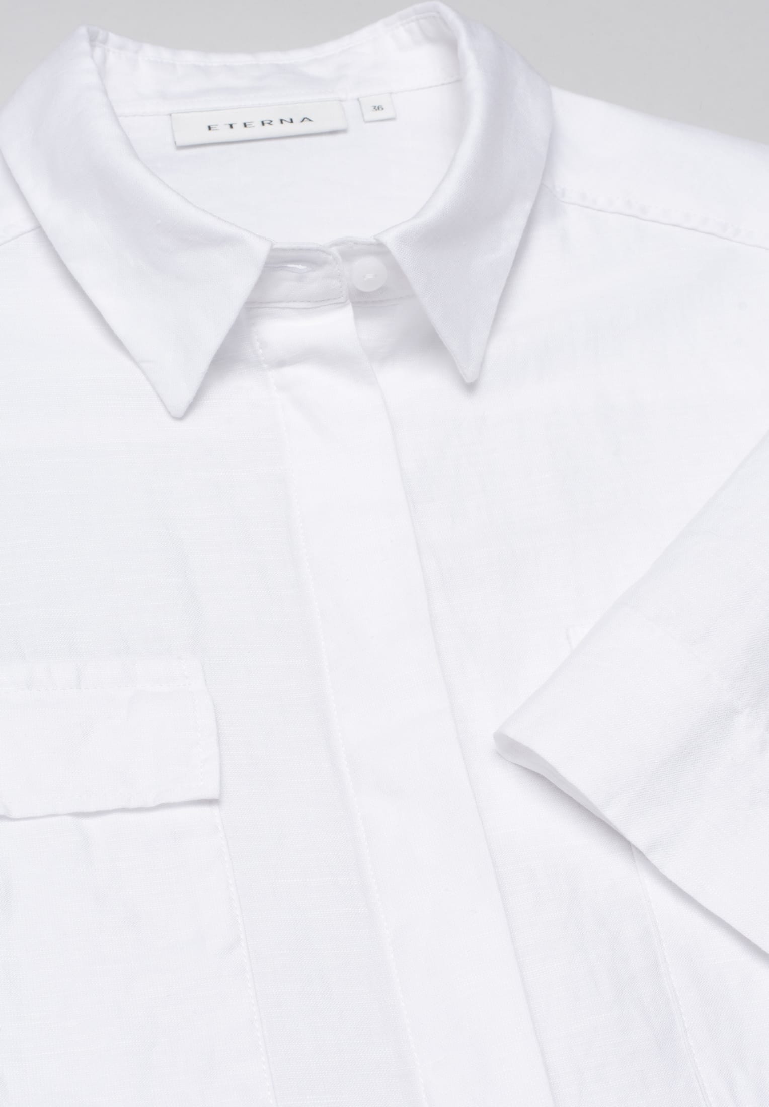 ETERNA CLASSIC FIT Kurzarm Bluse - Moonmilk White - 5155-00-H992 von Eterna