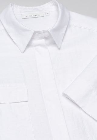 ETERNA CLASSIC FIT Kurzarm Bluse - Moonmilk White - 5155-00-H992