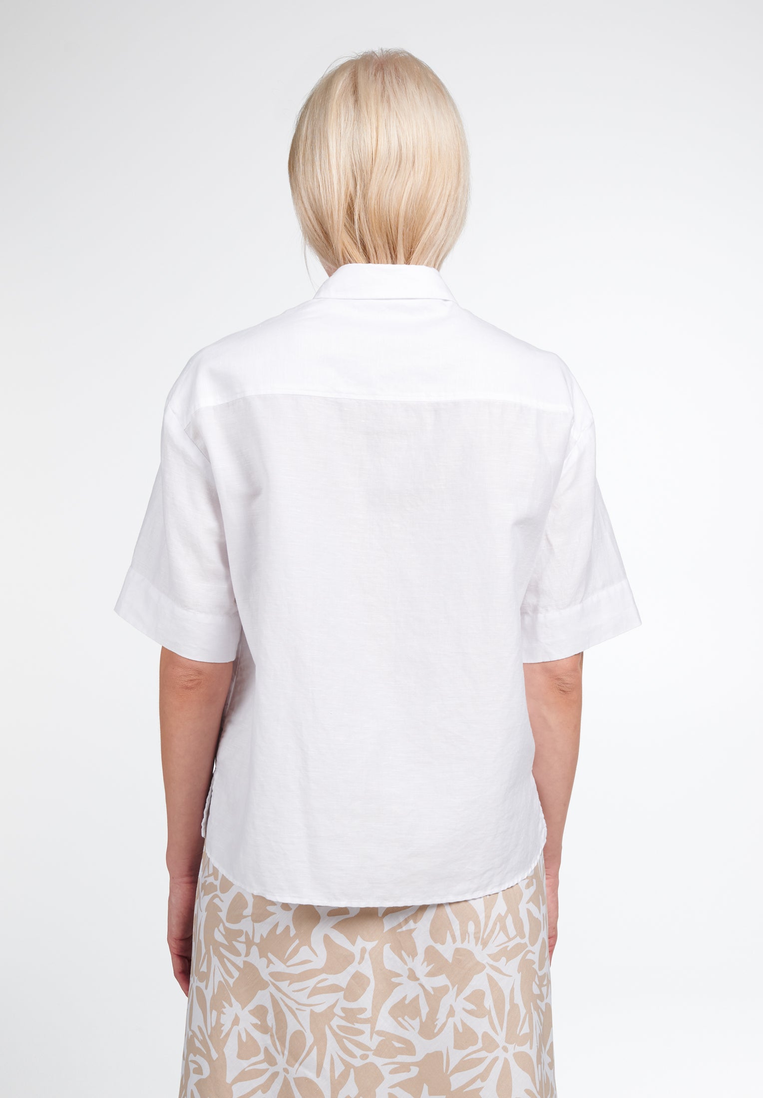 ETERNA CLASSIC FIT Kurzarm Bluse - Moonmilk White - 5155-00-H992 von Eterna