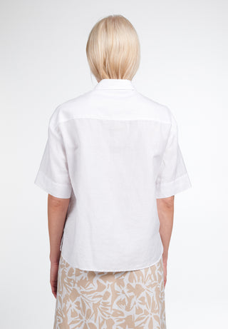ETERNA CLASSIC FIT Kurzarm Bluse - Moonmilk White - 5155-00-H992