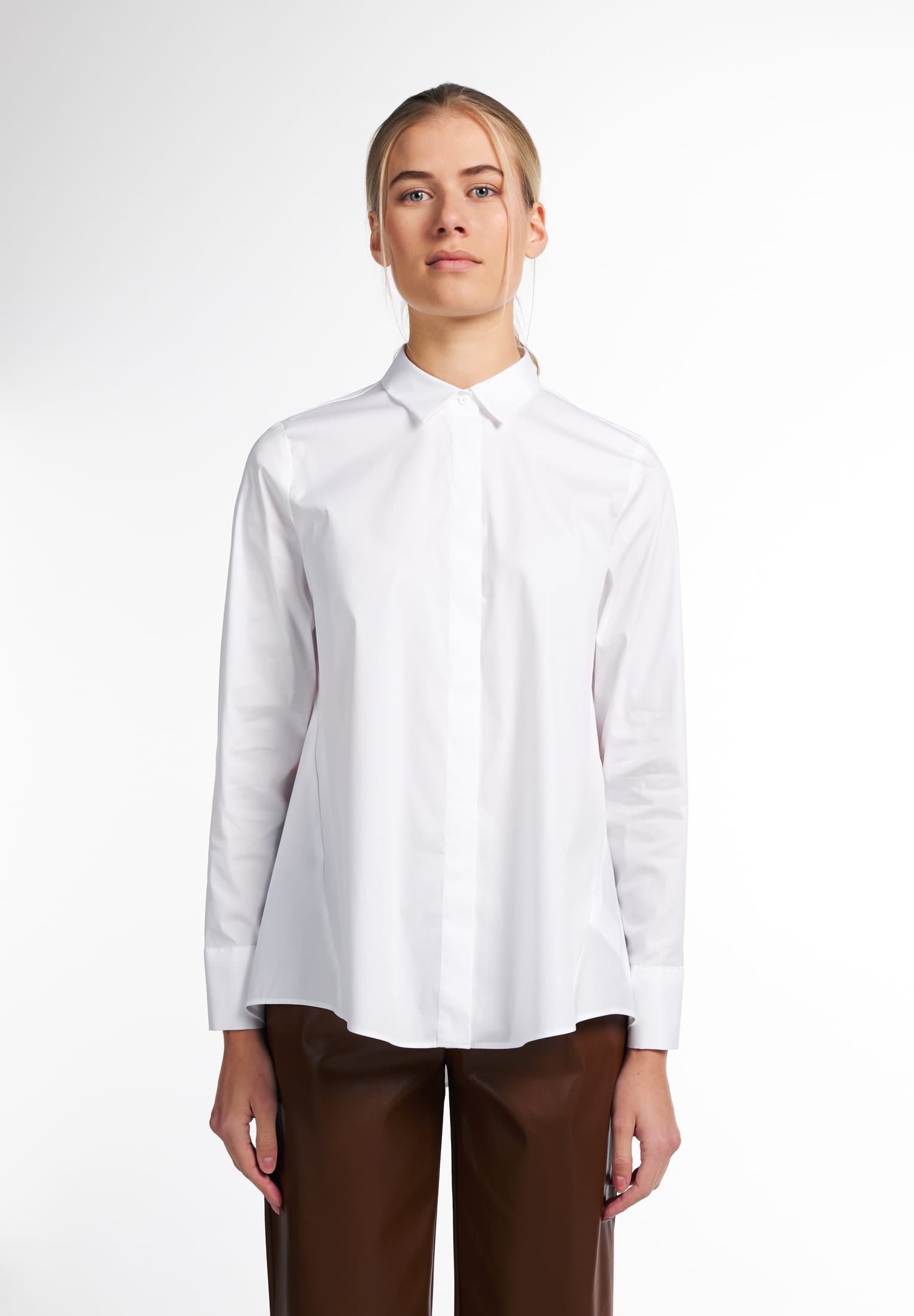 ETERNA 1863 Classic Fit Bluse - Frosted Cotton White - 5212-00-DP40