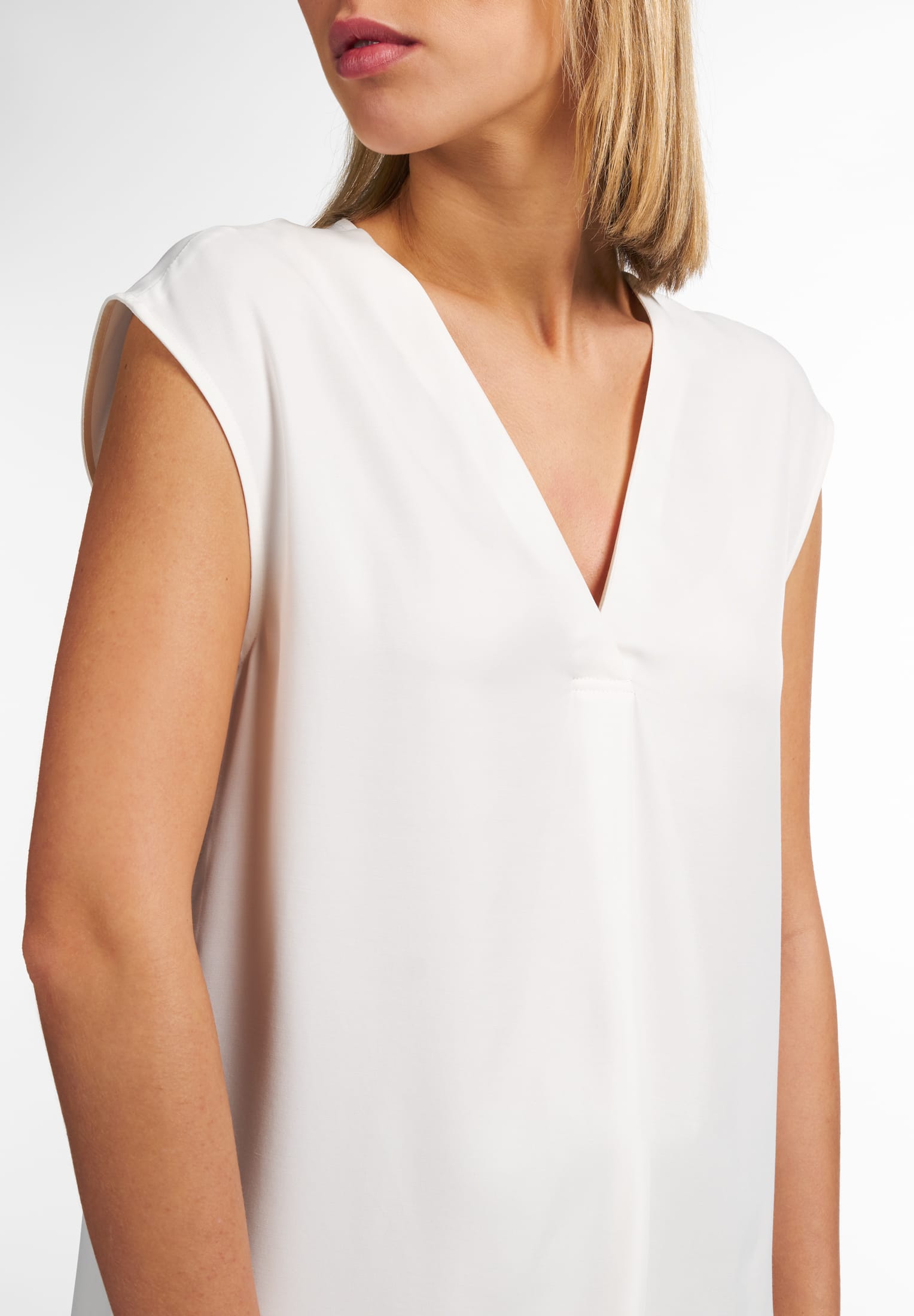 ETERNA CLASSIC FIT ohne Arm Bluse - Pearl Whisper White - 5270-01-A993