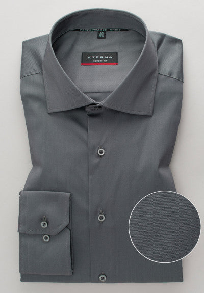 ETERNA COMFORT FIT Performance Shirt Langarm Hemd - Steel Fog Grey - 3377-35-E17K