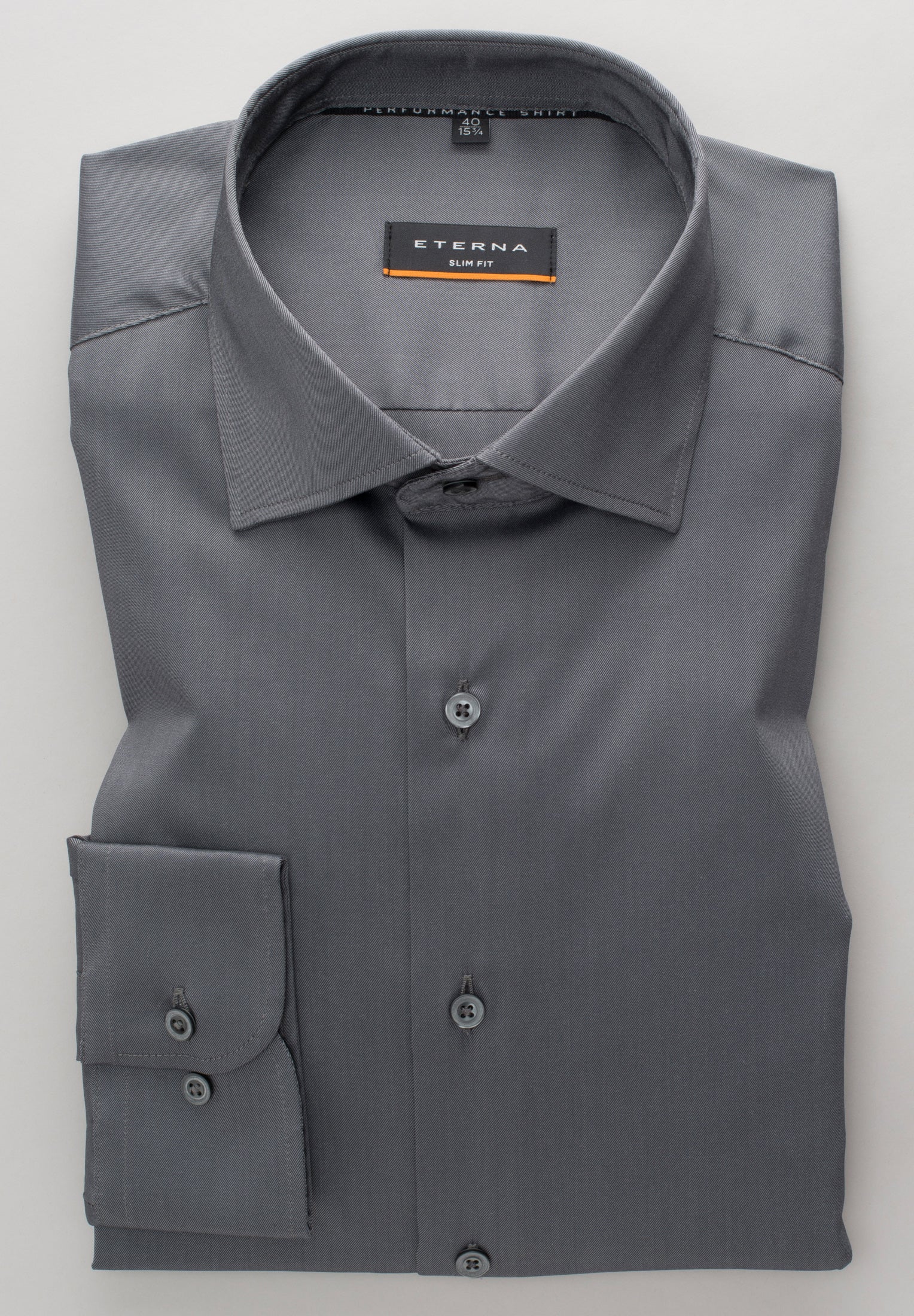 ETERNA Slim Fit Performance Shirt - Steelwood Grey - 3377-35-F170