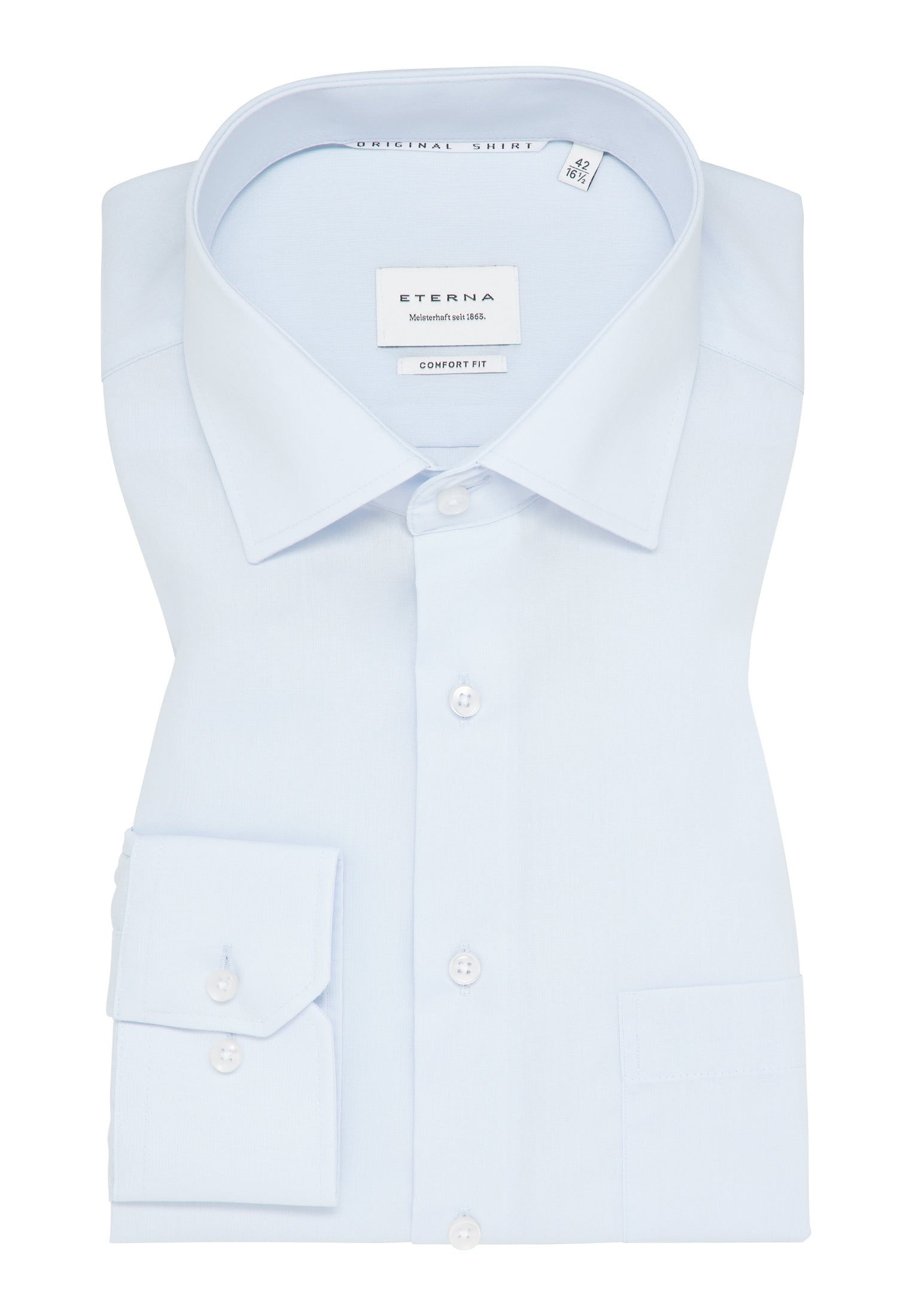 ETERNA COMFORT FIT Langarm Hemd - Sky Mist Poplin - 1100-10-E19K