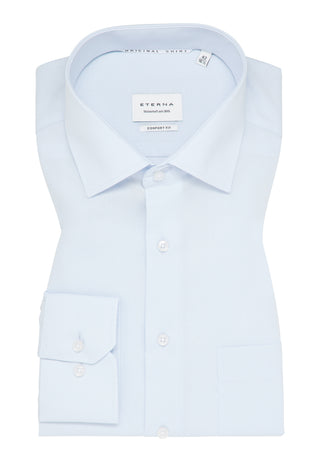 ETERNA COMFORT FIT Langarm Hemd - Sky Mist Poplin - 1100-10-E19K