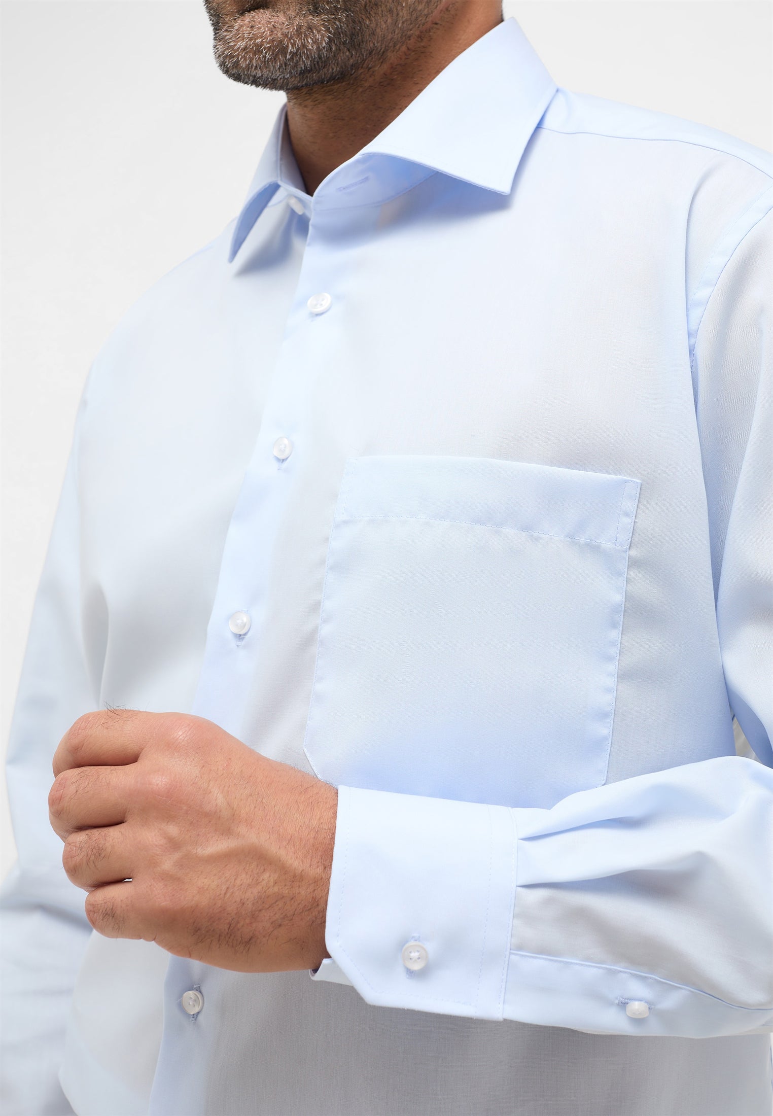 ETERNA COMFORT FIT Langarm Hemd - Sky Mist Poplin - 1100-10-E19K von Eterna