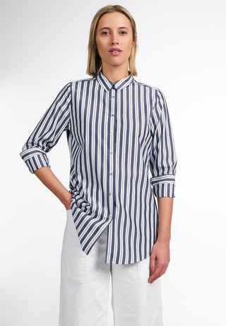 ETERNA CLASSIC FIT Langarm Bluse - Coastal Navy Stripe - 6033-16-D996