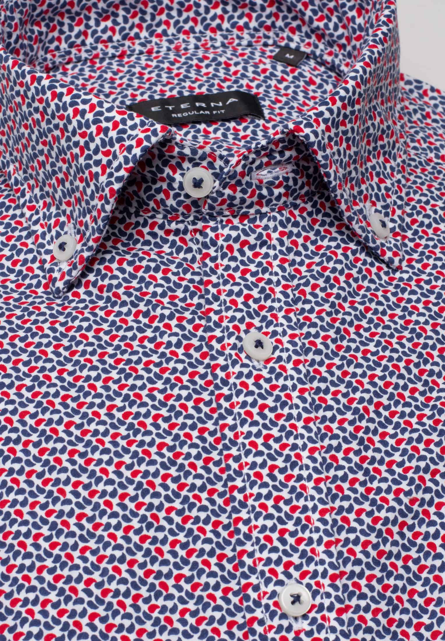 ETERNA REGULAR FIT Kurzarm Hemd - Red Dotted Tide - 2481-18-WS8B